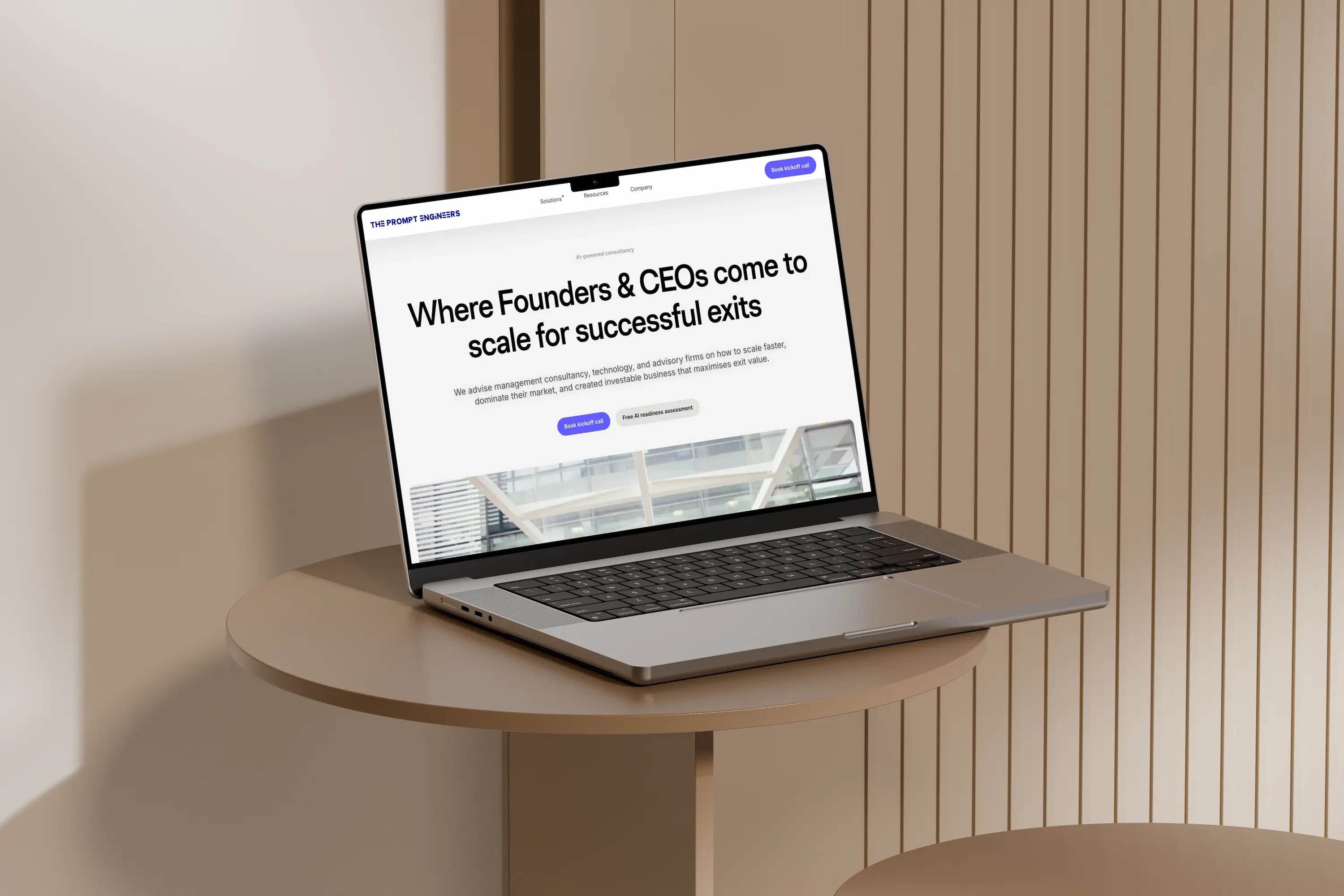 The live homepage