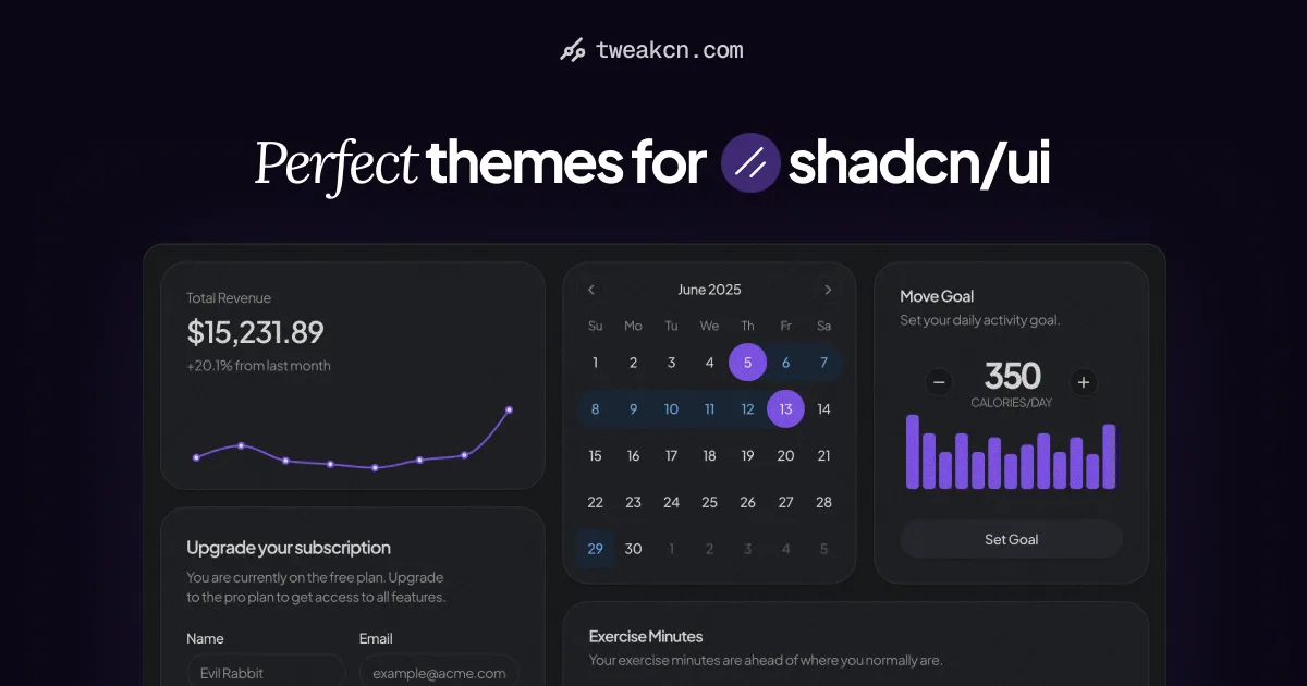tweakcn theme editor for shadcn/ui
